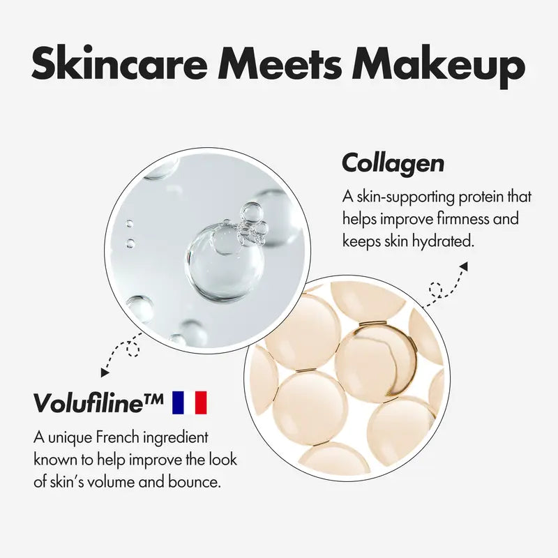 [OFFICIAL ELROEL PRODUCT] 🎉Last Day - BUY 1 GET 1 FREE🎉ELROEL BLANC Cover Cream Stick V w/ Detachable Brush - Korean Skin Care Color-Changing Foundation Stick with Collagen Capsules (0.45 oz)