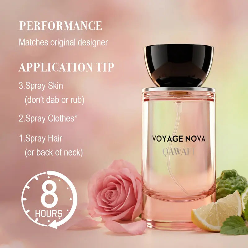 Voyage Nova | Rosey Fruity Floral | Extrait De Parfum 50ml/100ml | Long Lasting Luxury Fragrance | Daily women's perfume rose vibrant for women Summervibes Alluring
