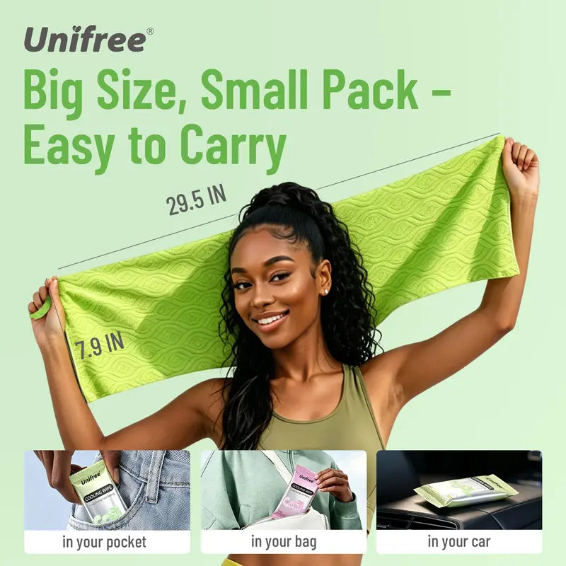Pack of 10 Disposable Cooling Body Wipes