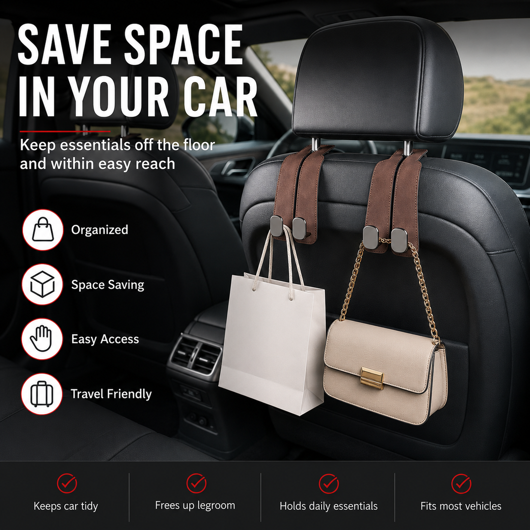 LAST DAY - BUY 1 GET 1 FREE 🧥Seat Back Hanger – Perfect for Bags, Coats & More