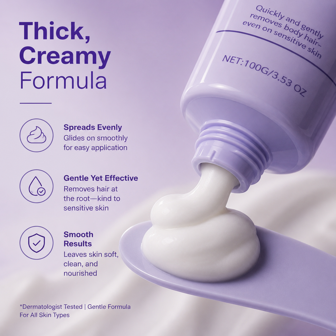 Body Hair Removal Cream with Spatula Applicator