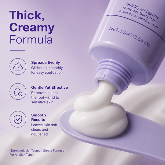 Body Hair Removal Cream with Spatula Applicator