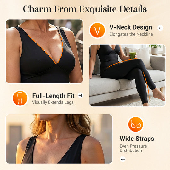 🥳2026 HOT SALE🥳💞50K+ SOLD!🌸🦋50% OFF High-Stretch V-Neck Jumpsuit – All-day ease for fitness & beyond. Breathable, flexible & effortlessly chic. Your go-to for movement. 🧘‍♀️💫