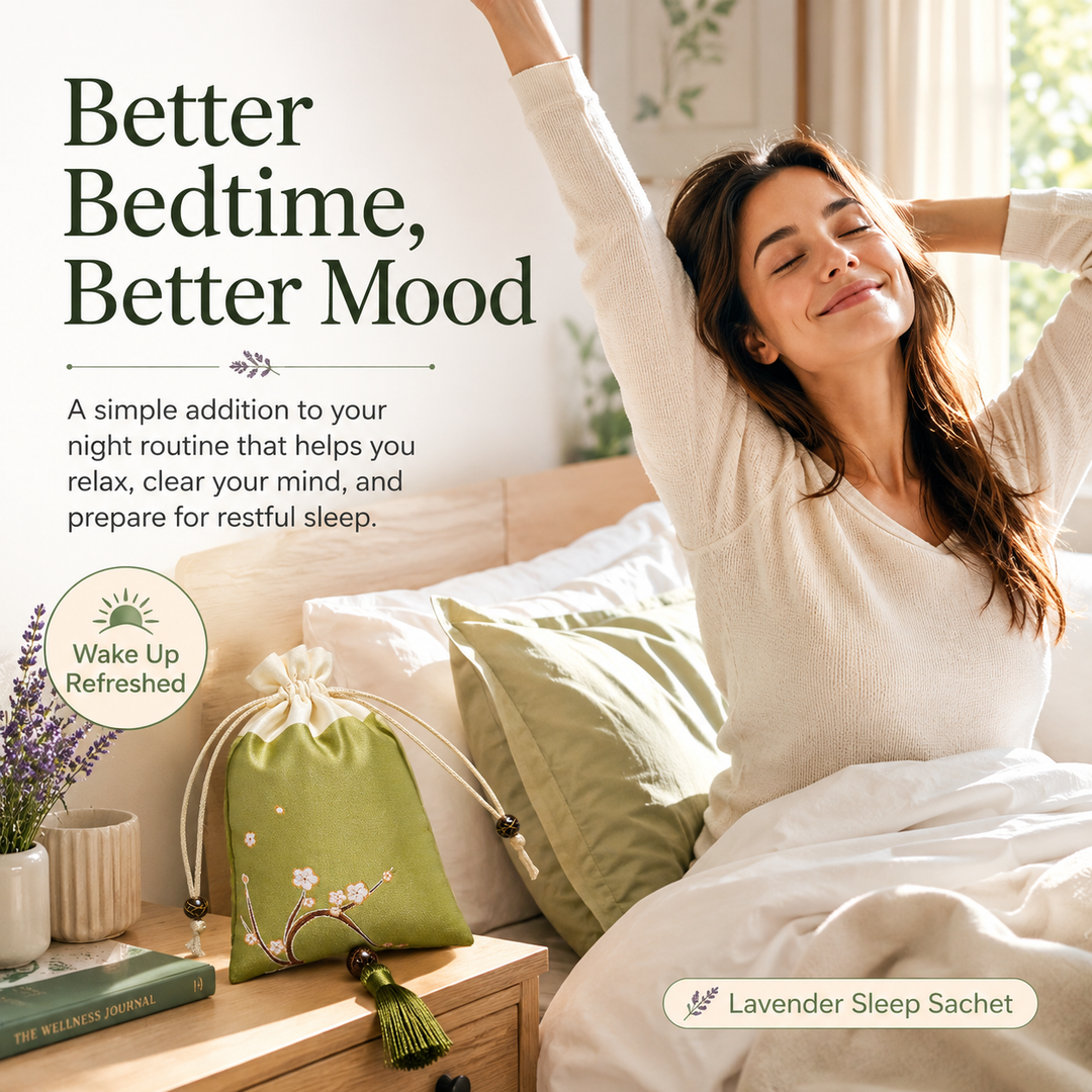 Lavender Herbal Sachet - relax, calm, bedtime routine, fall asleep faster, peaceful sleep environment