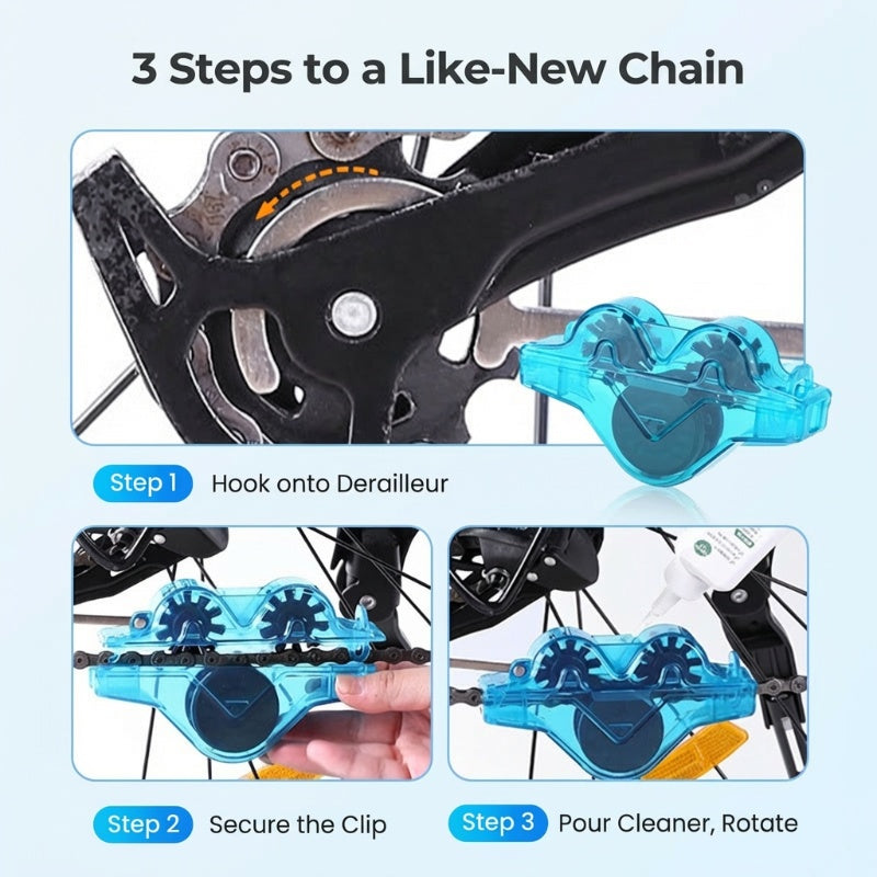 🚲 50% OFF NOW! 🔧 Bike Chain Scrubber – Deep Cleaning, Universal Fit & Easy Installation 🧼