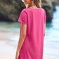 💖LAST DAY SALE 50% OFF💖Women's Casual Square Neck Pocket Short Sleeve Dress with Pockets