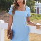 💖LAST DAY SALE 50% OFF💖Women's Casual Square Neck Pocket Short Sleeve Dress with Pockets