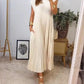 ✨New products on offer ✨Sleeveless pleated simple solid color dress