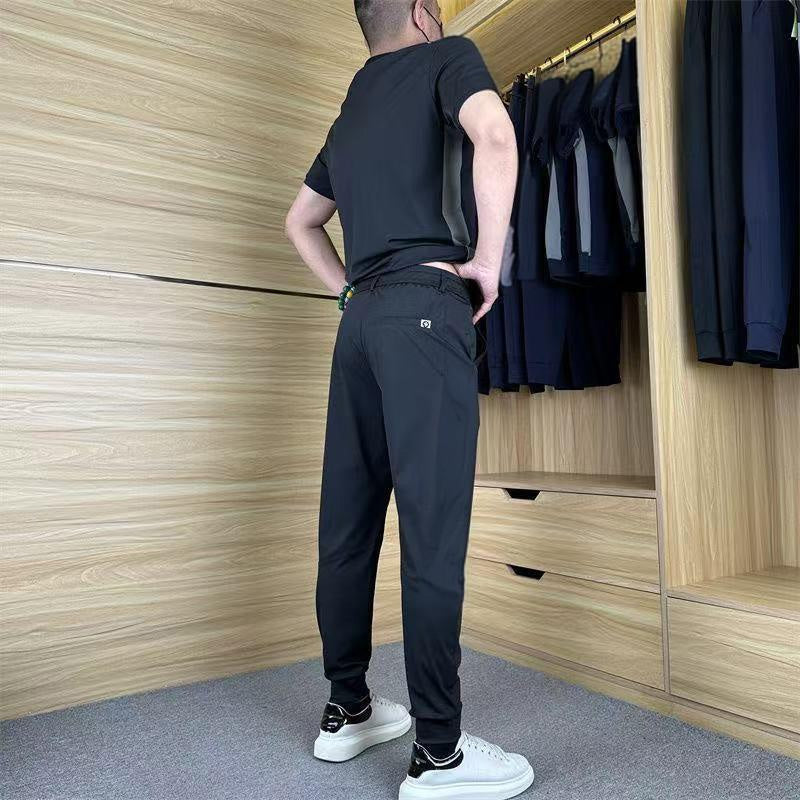 🌴Summer Specials❄️Men's Casual Sports Short Sleeve Long Pants (2-Piece Set)
