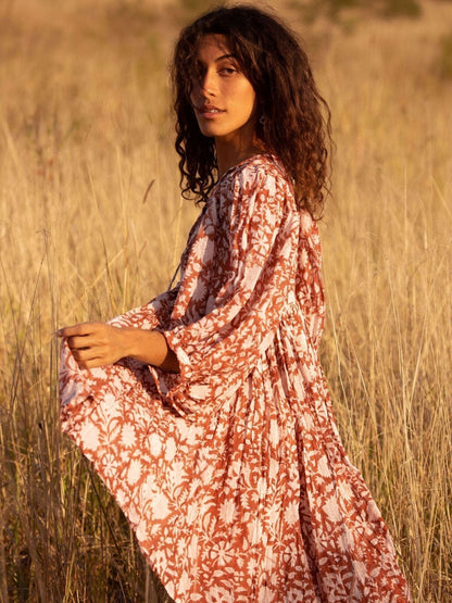 🌸V Neck Summer Half Sleeve Floral Tunic Short Dress