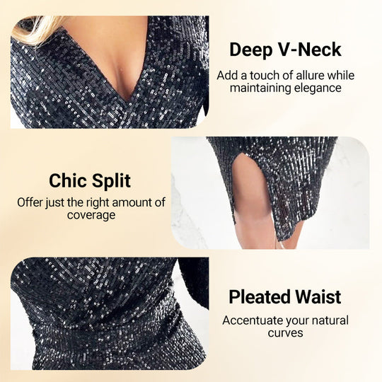 🎅🎄Christmas Hot Sales 50% OFF🔥✨New Arrival✨Sexy Sequin Body-con Dress