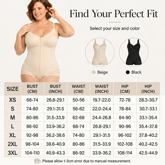 🌸 52% OFF NOW! 🌸Women's Tummy Control Zip-Up Shapewear Bodysuit