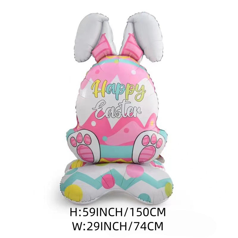 🎁EASTER SALE – £5.99!!🐰🎉Giant 3D Standing Bunny Balloon Self-Supporting Festive Cheer