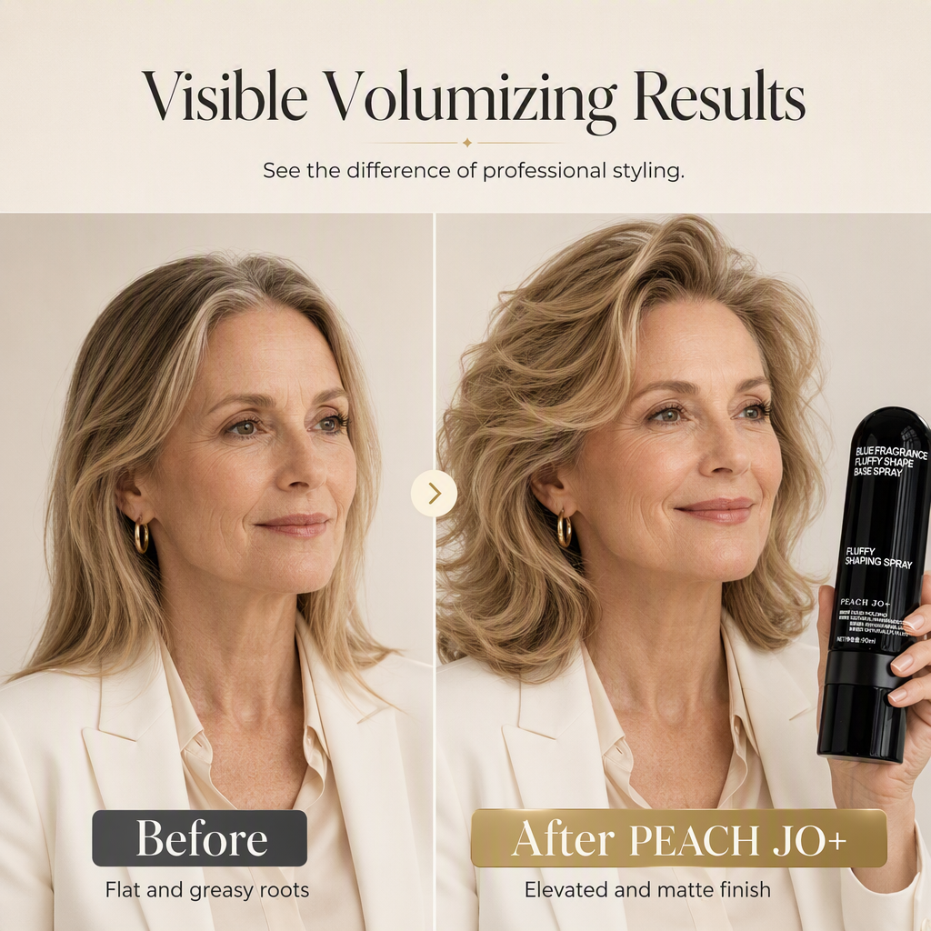 💨50% OFF NOW! Fluffy Hair Shaping Spray‑Lightweight Volumizing Mist, All‑Day Strong Hold Humidity‑Resistant Peach Scent Hair Spray for Fine Flat Thin Hair