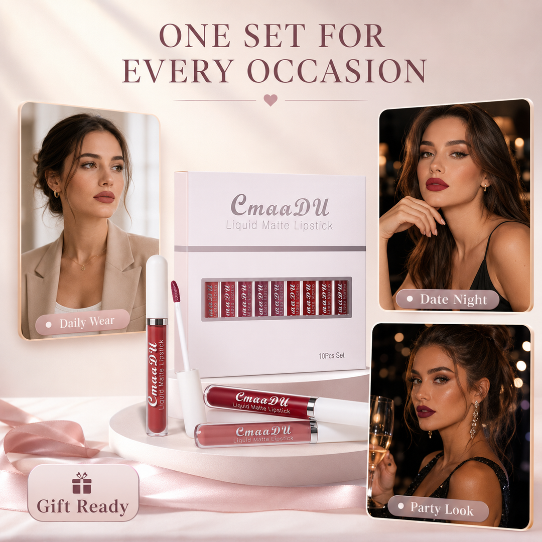 💜10Pcs Matte Waterproof  Long Lasting Lip Gloss