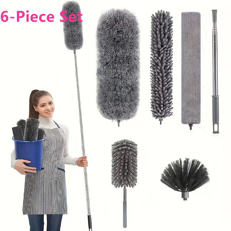 Retractable Washable Curved Microfiber Duster