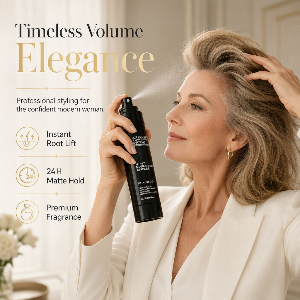 💨50% OFF NOW! Fluffy Hair Shaping Spray‑Lightweight Volumizing Mist, All‑Day Strong Hold Humidity‑Resistant Peach Scent Hair Spray for Fine Flat Thin Hair