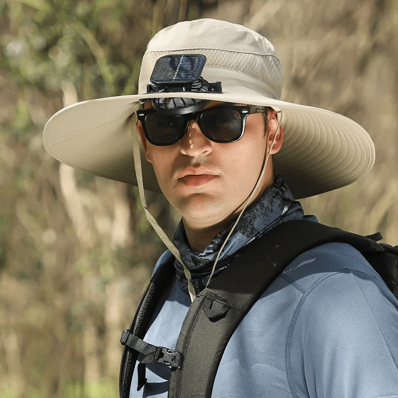 🔥Summer Promotion 49% OFF💥- Outdoor Wide Brim Sun Hat With Solar Fan