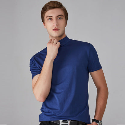 🎁2024 New Year Hot Sale🎁Men 's High Neck Slim Fit T-shirt-BUY 4 GET FREE SHIPPING