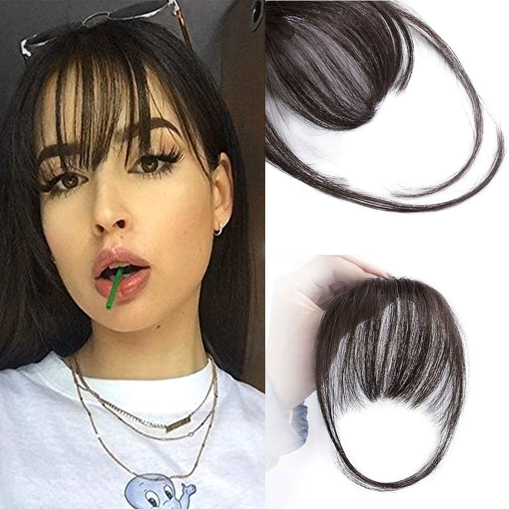 🎀Last Day 60% OFF🎀Clip In Bangs 100% Human Hair Extensions Air Bangs
