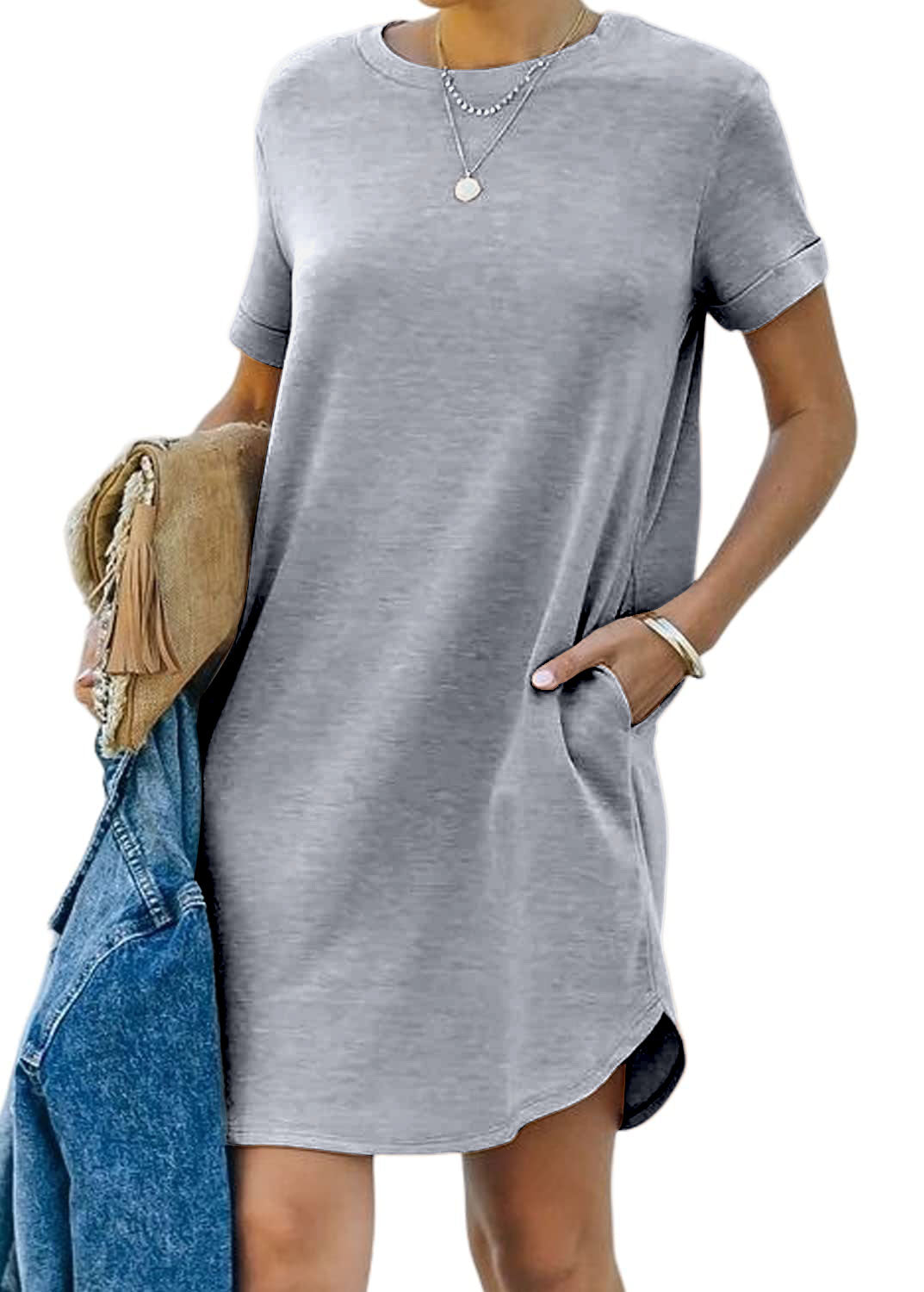 🔥LAST DAY SALE 57% OFF💝Women's Casual Short Sleeve T Shirt Dress