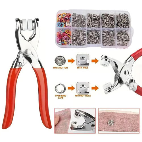 ✨New Updatde⚡50K+ SOLD!🔥Metal Snap Buttons with Fastener Pliers Tool Kit！