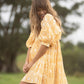 🌸V Neck Summer Half Sleeve Floral Tunic Short Dress