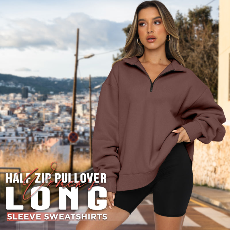 💥Black Friday Hot Sales - 50% OFF🔥Women's Half Zip Pullover Long Sleeve Sweatshirts