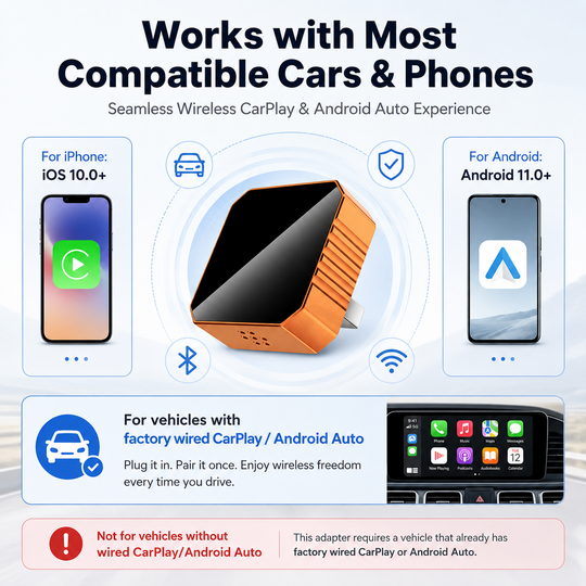 💐60% OFF ! Wireless Car Adapter – No More Cables, Smart Driving 🎯📱【Special Price】