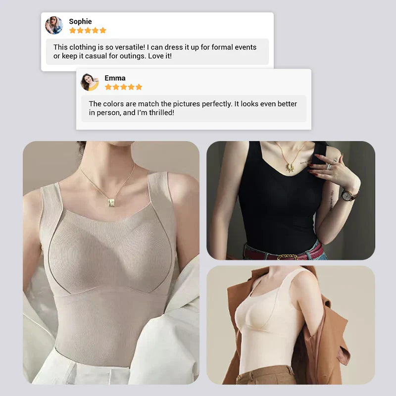 💃2024 New 50%OFF✨Thickened Warm Tank Top with Lined Bra