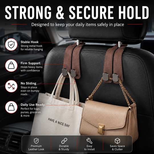 LAST DAY - BUY 1 GET 1 FREE 🧥Seat Back Hanger – Perfect for Bags, Coats & More