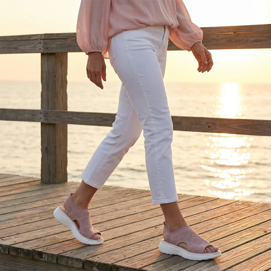 💐Women's Breathable Knit Platform Sandals – Air-permeable knit upper, cushioned sole & lightweight comfy summer footwear ✨