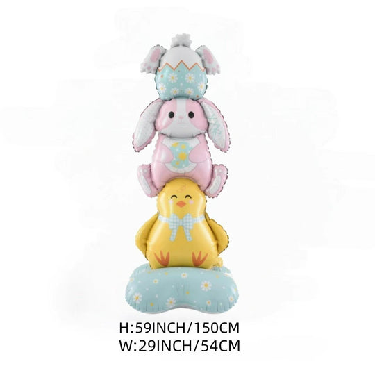 🎁EASTER SALE – £5.99!!🐰🎉Giant 3D Standing Bunny Balloon Self-Supporting Festive Cheer