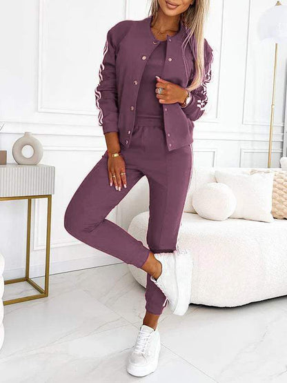 ✨New products on offer ✨Women's three-piece baseball jacket and pants set