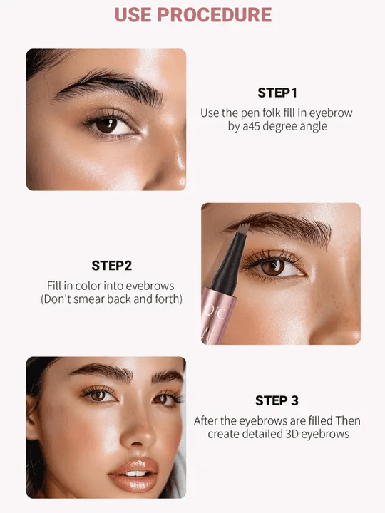 💞50K+ SOLD!💥3D Microblading Eyebrow Pencil – 4-Prong Tip, Waterproof & Natural Hair-Like Strokes 🖌️