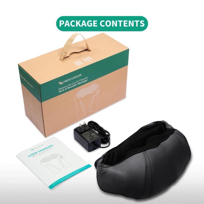 Heated Shiatsu Neck Massager｜16 Deep-Kneading Nodes｜Relax Muscles