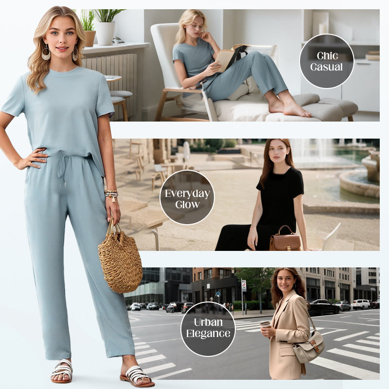 ⏰Limited Sale 50% OFF🌸 Women's Soft Casual Top and Pants Set