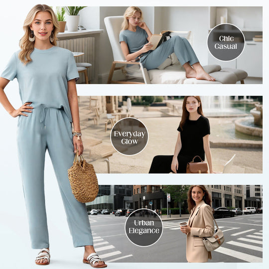 ⏰Limited Sale 50% OFF🌸 Women's Soft Casual Top and Pants Set