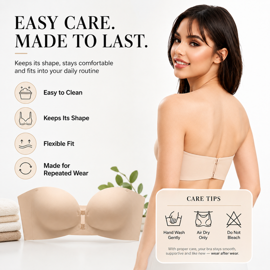 Removable Straps Wire-Free Gathering Bra