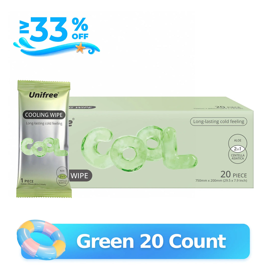 Pack of 10 Disposable Cooling Body Wipes