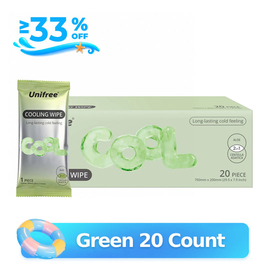 Pack of 10 Disposable Cooling Body Wipes