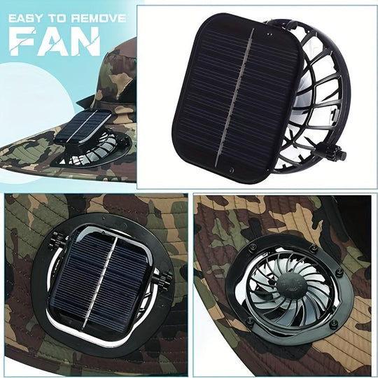 🔥Summer Promotion 49% OFF💥- Outdoor Wide Brim Sun Hat With Solar Fan
