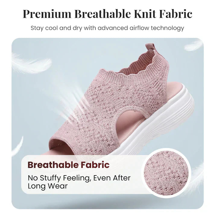 💐Women's Breathable Knit Platform Sandals – Air-permeable knit upper, cushioned sole & lightweight comfy summer footwear ✨
