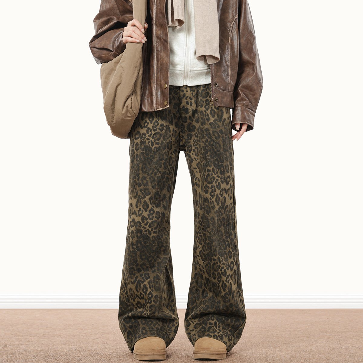 Viral Leopard Print Jeans