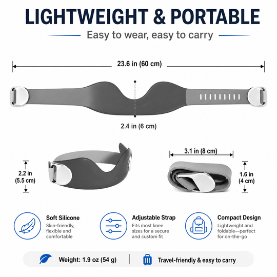 ⏳Time-Limited Special Silicone ⏰Patella Knee Strap for Pain Relief – Shock Absorption & Ergonomic – Adjustable & Anti-Slip 🏃‍♂️