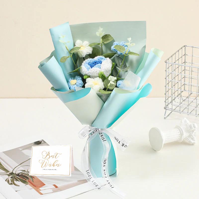 🌷 50% OFF NOW! 💕 Handmade Delicate Crochet Flower Bouquet – Mother's Day Special – Lifelike Design, Durable & Perfect Gift for Mom 🎁