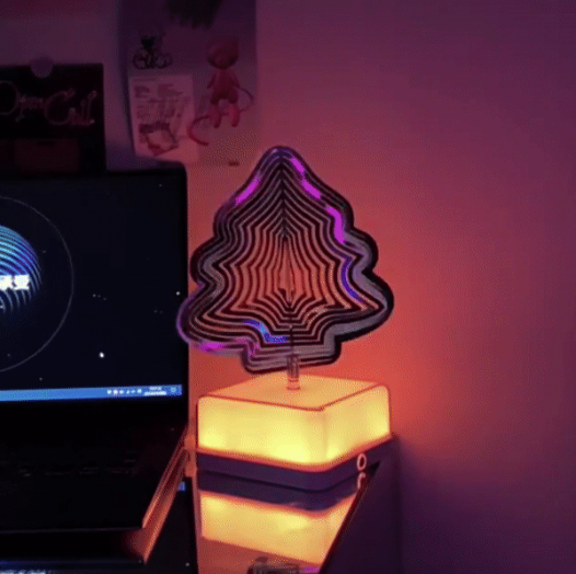 3D Rotating Color Changing Ambient Lamp With App + Remote Control