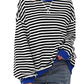 🔥2024 HOT SALE🔥Women's Oversized Striped Long Sleeve Pullover