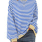 🔥2024 HOT SALE🔥Women's Oversized Striped Long Sleeve Pullover