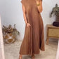 ✨New products on offer ✨Sleeveless pleated simple solid color dress